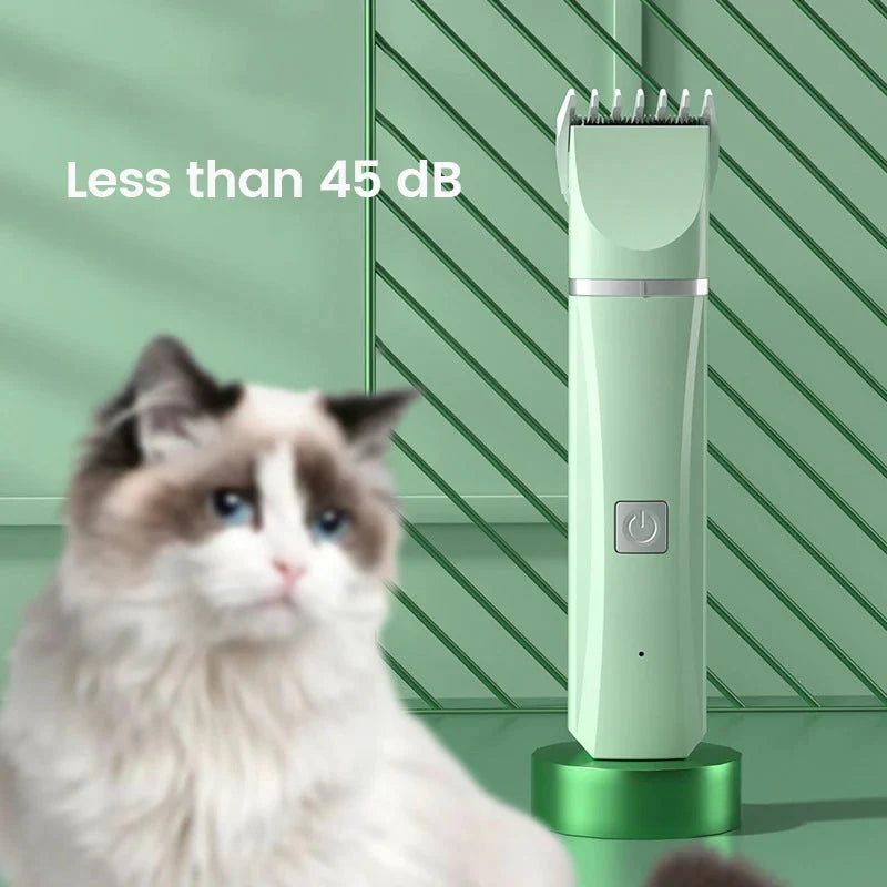 4-in-1 Electric Pet Grooming Kit – Rechargeable Hair Trimmer, Clippers, Nail Grinder & Comb for Dogs and Cats