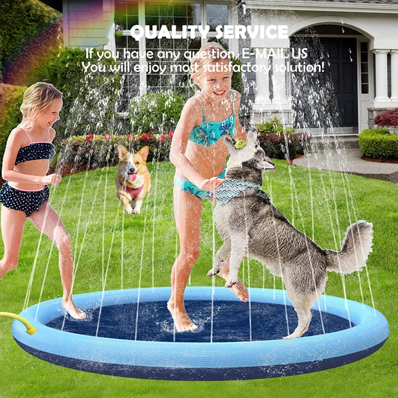 Reusable Dog Splash Pad – Interactive Outdoor Water Play Mat for Summer Cooling, Fun & Exercise