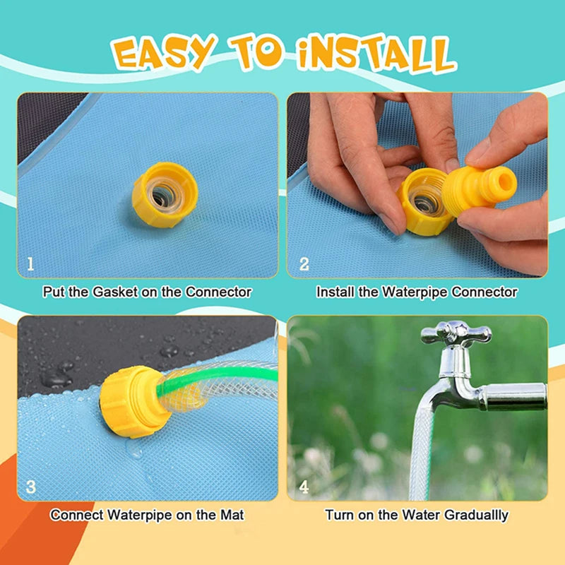 Reusable Dog Splash Pad – Interactive Outdoor Water Play Mat for Summer Cooling, Fun & Exercise