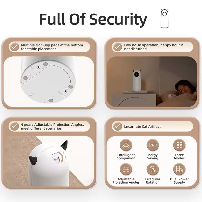 Interactive Automatic LED Laser Cat Toy – Smart Motion Sensor Pet Entertainment for Indoor Play & Exercise