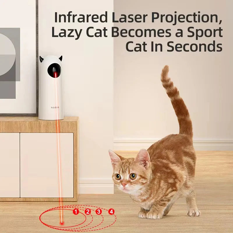 Interactive Automatic LED Laser Cat Toy – Smart Motion Sensor Pet Entertainment for Indoor Play & Exercise