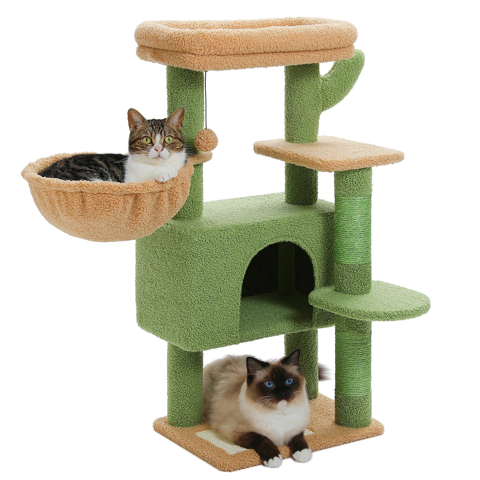 Cat Tree Tower for Large Indoor Cats – Spacious Hammock, Condo House, Scratching Post & Multi-Level Activity Center