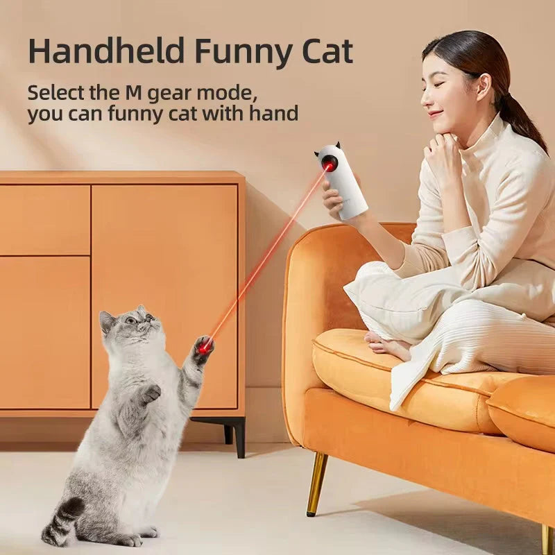 Interactive Automatic LED Laser Cat Toy – Smart Motion Sensor Pet Entertainment for Indoor Play & Exercise