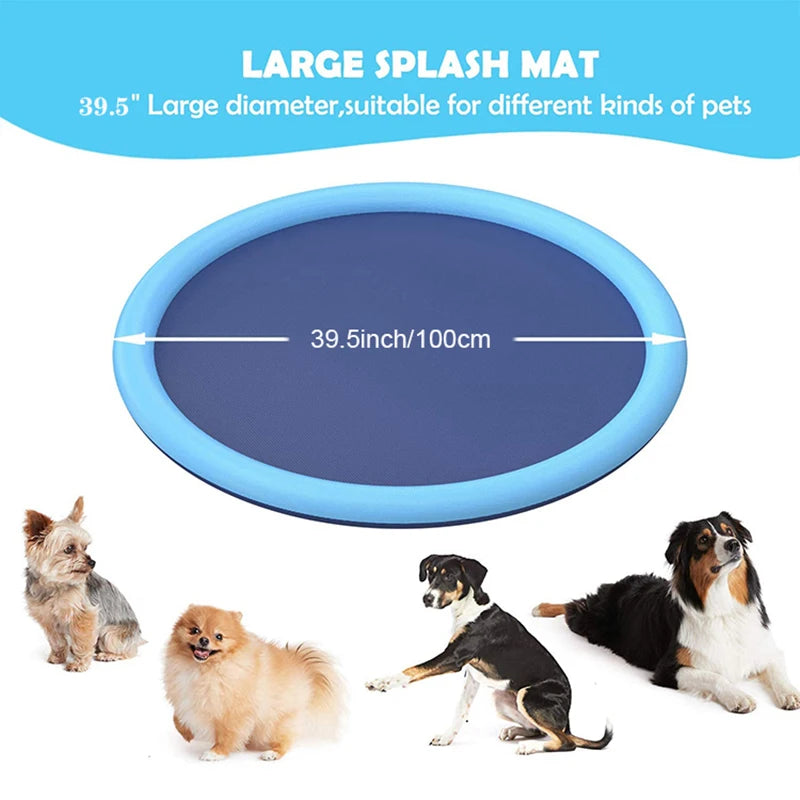 Reusable Dog Splash Pad – Interactive Outdoor Water Play Mat for Summer Cooling, Fun & Exercise