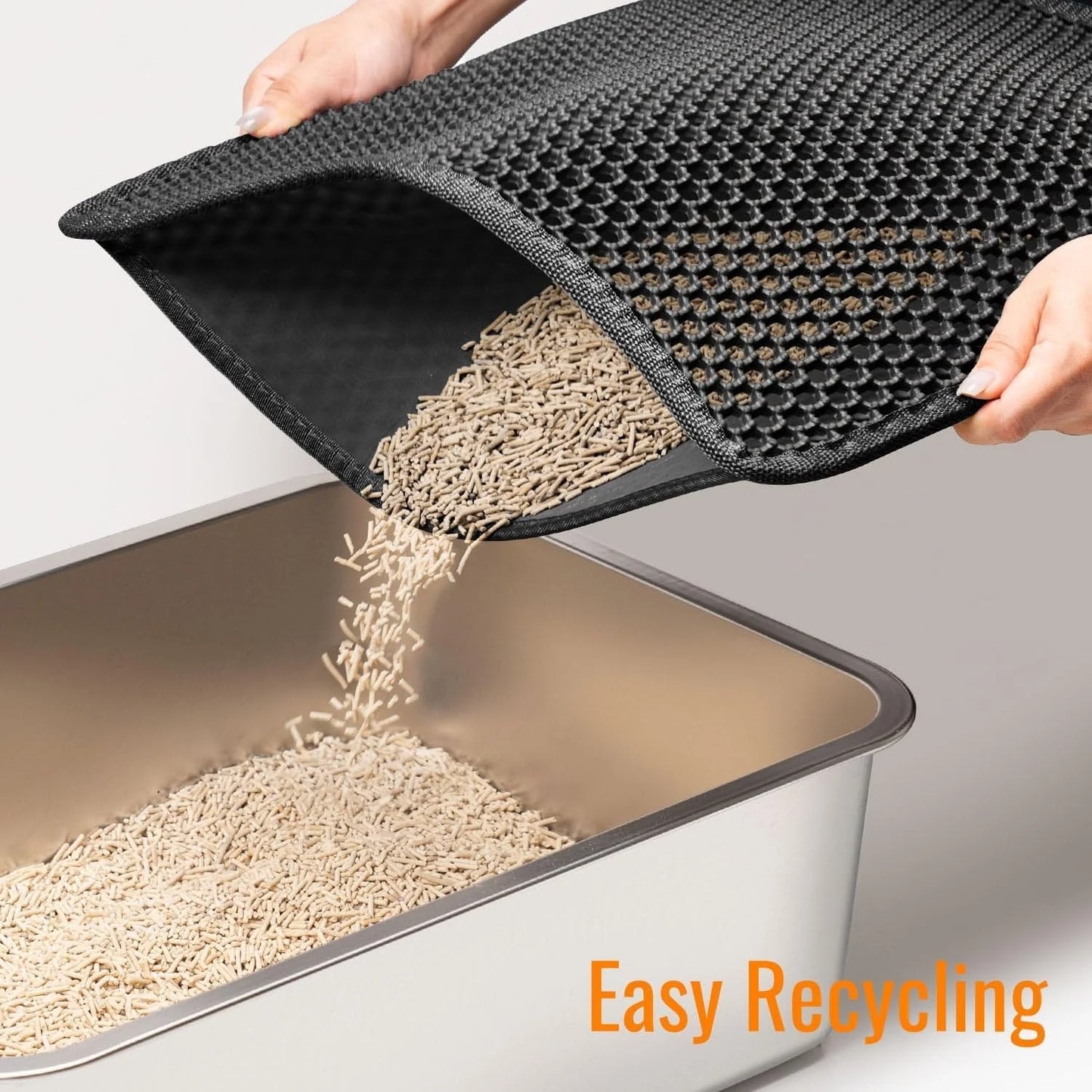 Dual-Layer Waterproof Cat Litter Mat – Non-Slip, Easy Clean Trapping Pad for Mess-Free Floors