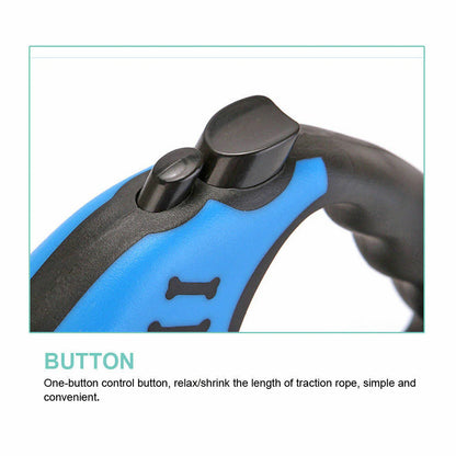 Automatic Retractable Dog Leash with Brake & Lock – Tangle-Free, Dual Size Options, Heavy-Duty Control for Small to Large Pets